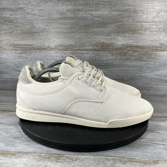 Aldo Men’s Pressure White Low Top Sneakers Size 10.5 - Picture 3 of 8
